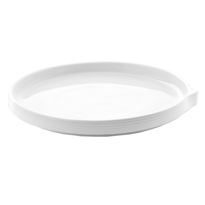 Bon Chef 1400004P 7.5" Porcelain Round Stacked Lines Salad Plate