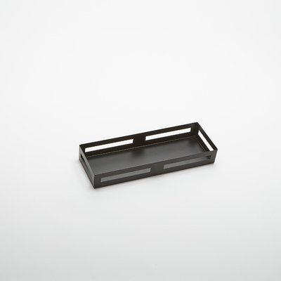 American Metalcraft BR15 14.63" L x 5.13" W x 2" H Rectangular Black Stainless Steel Multi Function Riser