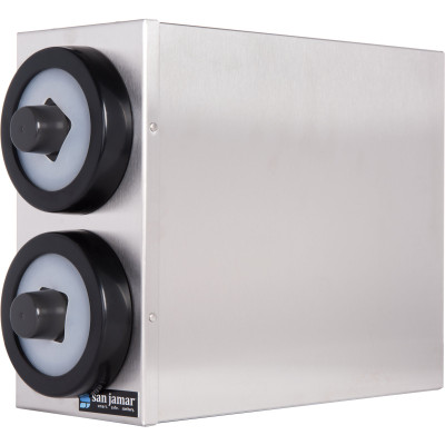 San Jamar C9002 Stainless Steel 5-1/16"W x 13"D x 10-1/16"H Portion Cup Box System