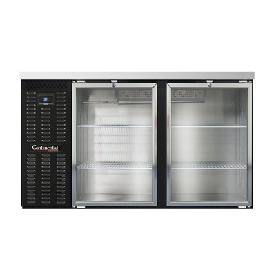 Continental Refrigerator BB59SNGD 59"W Glass Door Refrigerated Back Bar Cooler