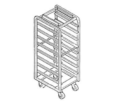 Baxter BDSSRSB-15 15 Slides Stainless Steel Single Side Load Rack