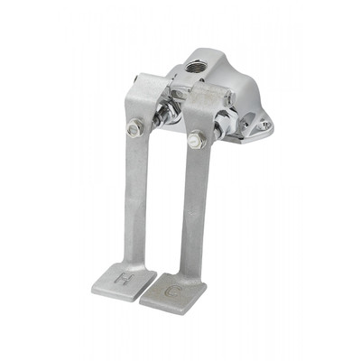 T&S Brass B-0505 Pedal Valve double ledge mounted Pedal Valve double inlets on 2-1/2"