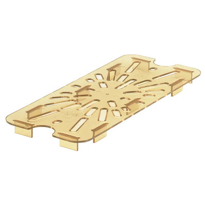 Cambro 30HPD150 H-Pan 1/3 Size Amber Drain Shelf