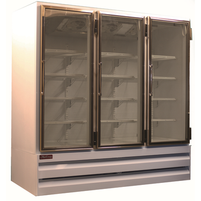 Howard McCray GR65BM-S 78" W Three-Section Glass Door Refrigerator Merchandiser