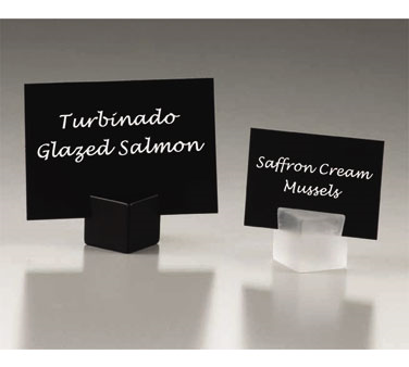 American Metalcraft TAGA8WT 3" W Black Acrylic Holders Mini Chalk Card - ( 1 Pack )