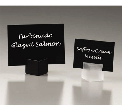 American Metalcraft TAGA8WT 3" W Black Acrylic Holders Mini Chalk Card - ( 1 Pack )
