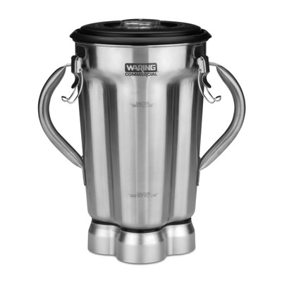 Waring CAC72 128 Oz. Stainless Steel Blender Container with Clear Lid