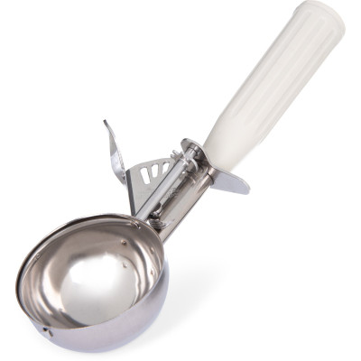 Carlisle 60300-10 3.08 Oz. Ivory Stainless Steel Round Bowl Disher