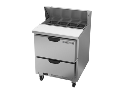 Beverage Air SPED27HC-C 27&quot; W One-Section Two Drawer Sandwich Top Refrigerated Counter