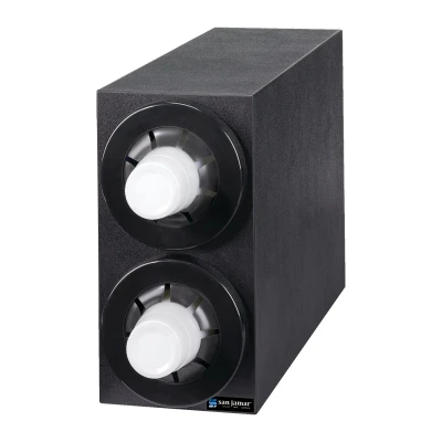 San Jamar C2952BK Black Polystyrene 7-3/4"L x 23-3/4"W x 15-1/8"H Beverage Cabinet
