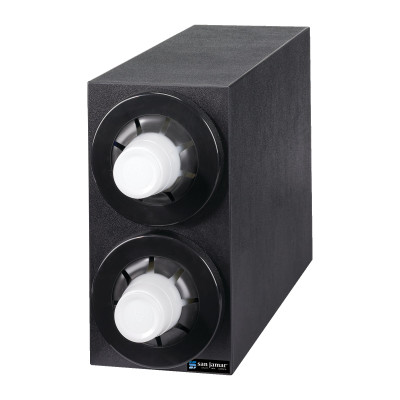 San Jamar C2952BK Black Polystyrene 7-3/4"L x 23-3/4"W x 15-1/8"H Beverage Cabinet