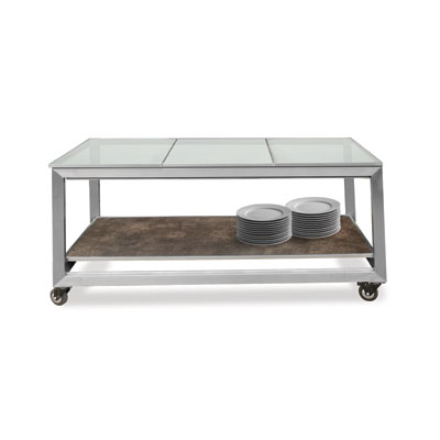 Eastern Tabletop HT4810GT Glass Top Hub Banquet Table