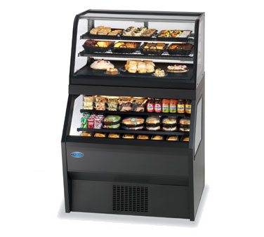 Federal Industries CRR4828/RSS4SC 48" W Specialty Display Hybrid Merchandiser Refrigerated Self-Serve Bottom With Refrigerated Service Top