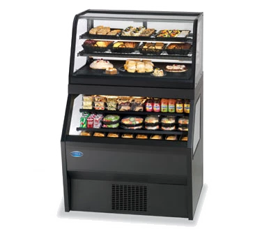 Federal Industries CRR4828/RSS4SC 48" W Specialty Display Hybrid Merchandiser Refrigerated Self-Serve Bottom With Refrigerated Service Top