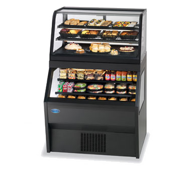 Federal Industries CRR4828/RSS4SC 48" W Specialty Display Hybrid Merchandiser Refrigerated Self-Serve Bottom With Refrigerated Service Top