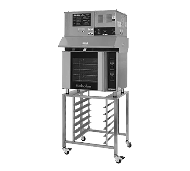 Moffat E31D4 + SK2731U + VH31 Turbofan Electric Convection Oven with Stand and Ventless Hood