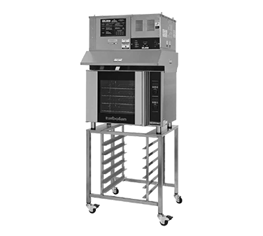 Moffat E31D4 + SK2731U + VH31 Turbofan Electric Convection Oven with Stand and Ventless Hood
