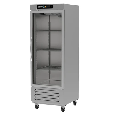 Asber ARR-23-1G 27.63" W One-Section Glass Door Reach-In Refrigerator