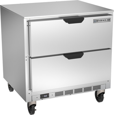 Beverage Air UCFD32AHC-2 32"W One-Section Stainless Steel Door Undercounter Freezer
