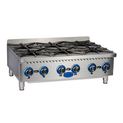 Globe GHP36G-NG 36&quot; Natural Gas Countertop Hotplate - 132,000 BTU