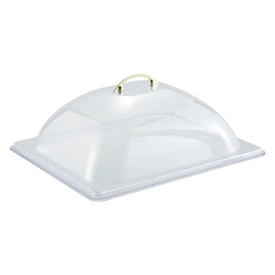 Winco C-DP2 13.5" W x 11" D x 4.4" H Polycarbonate Half Size Dome Cover