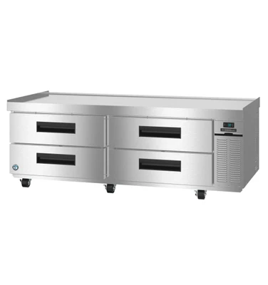 Hoshizaki CR72B Steelheart 72.5" W All Stainless Steel 2-Section with 4 Drawers Refrigerated Equipment Stand - 115 Volts