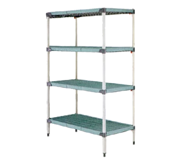 Metro Q576G3 Metromax Q Starter Shelving Unit 72"W 600 Lbs. Capacity Per Shelf 2000 Lbs. Capacity Per Unit Epoxy Coated One-Piece Steel Frames