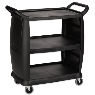 Carlisle CC203603 Black Bus Cart 36"L x 18"W