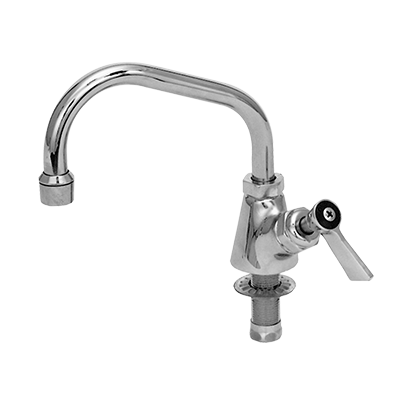 Fisher 58009 6" Swing Spout Stainless Steel Deck Mount Single Hole Faucet