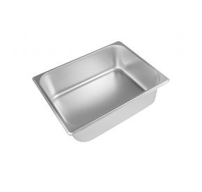 CAC China STPH-S25-4 Half Size 4" Deep 25 Ga. Stainless Steel Standard Solid Steam Pan (24 Each Per Case)