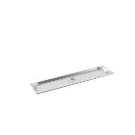 CAC China SPCN-HL Stainless Steel Half Size Long Notched Flat Steam Pan Cover (24 Each Per Case)