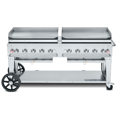 Crown Verity CV-MG-72NG 81" Natural Gas Outdoor Griddle - 159,000 BTU