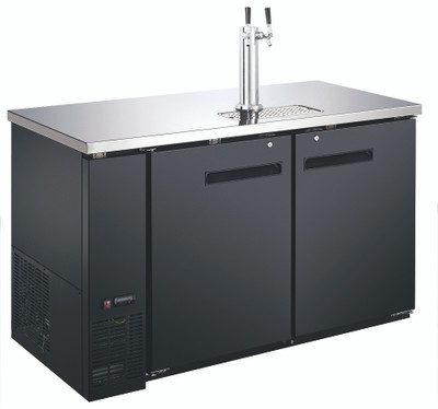 Admiral Craft USBD-5928/2 59" W Black U-STAR Draft Beer Cooler or Dispenser - 115 Volts