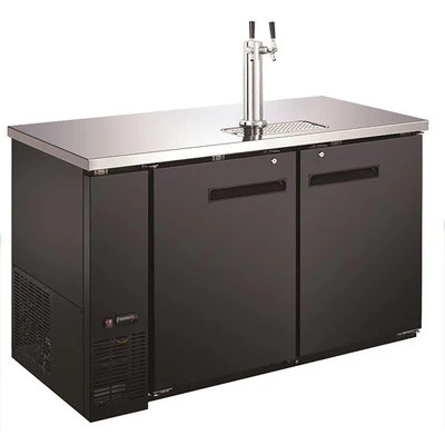 Admiral Craft USBD-5928/2 59" W Black U-STAR Draft Beer Cooler or Dispenser - 115 Volts