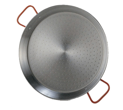 Matfer Bourgeat Black Carbon Steel Paella Pan, 17 3/4 