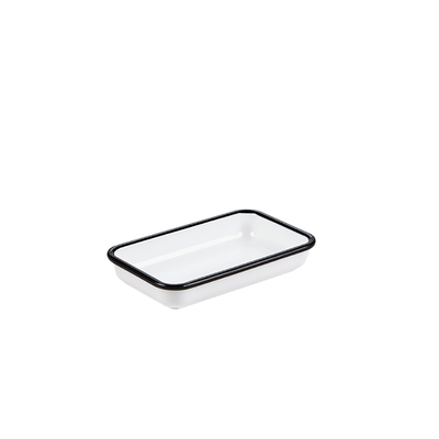 American Metalcraft MRSW6 Plastic White Rectangular Endurance Platter