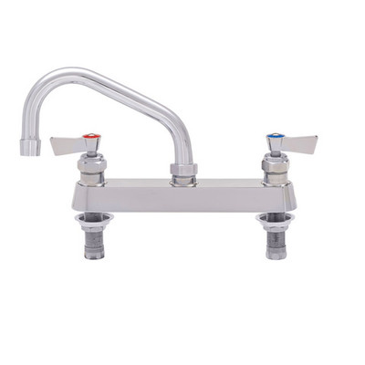 Fisher 57665 12" Stainless Steel Swing Spout Deck-Mounted Faucet With 8" Centers