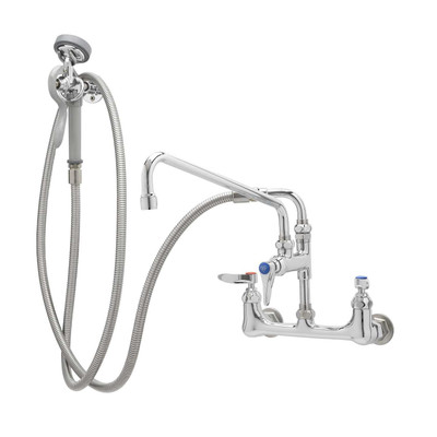 T&amp;S Brass B-0175-06 Spray Assembly wall mount mixing faucet with 8"