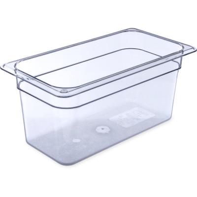 Carlisle 3066207 5.7 Qt. 1/3 Size PolyCarbonate Clear Storplus Food Pan