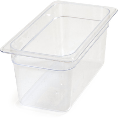 Carlisle 3066207 5.7 Qt. 1/3 Size PolyCarbonate Clear Storplus Food Pan