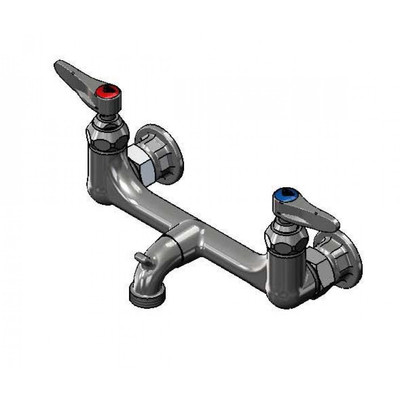 T&S Brass B-0673-POL Service Sink Faucet 8" centers 4-5/16" from wall to center of outlet