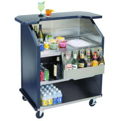 Lakeside 884 43" Portable Bar with Laminate Over Stainless Steel Exterior