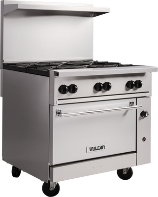 Vulcan 36S-6B-LP 36" Liquid Propane Restaurant Range - 215,000 BTU