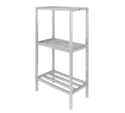 Channel ED2460-3 Lifetime Tough Dunnage Shelving Unit Tubular 60"W 2200 Lbs. Capacity Welded Aluminum Construction