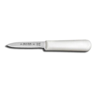 Dexter 15373 3.25" Scalloped Edge Paring Knife with White Handle