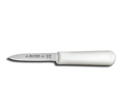 Dexter 15373 3.25" Scalloped Edge Paring Knife with White Handle