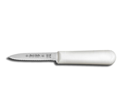 Dexter 15373 3.25" Scalloped Edge Paring Knife with White Handle