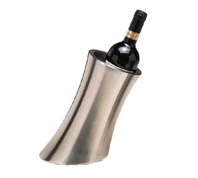 American Metalcraft SLWC2 5.25&quot; Dia. x 9.25&quot; H Stainless Steel New Wave Wine Cooler