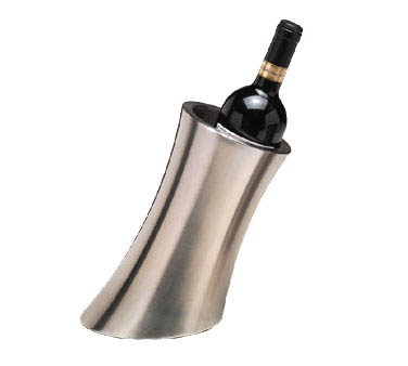 American Metalcraft SLWC2 5.25" Dia. x 9.25" H Stainless Steel New Wave Wine Cooler