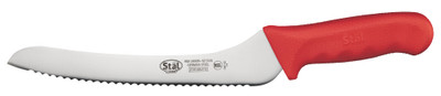 Winco KWP-92R 9&quot; Red Bread Knife with Polypropylene Handle